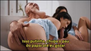 Enteadas Gêmeas Dando a Buceta pro Padrasto: Pure Taboo Legendado
